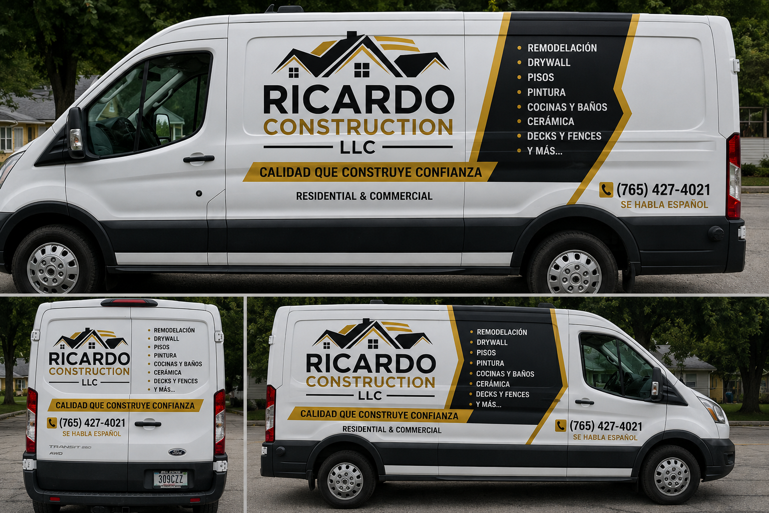 Ricardo Construction LLC work van